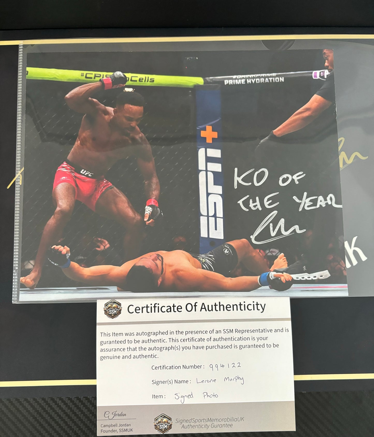 Lerone Murphy Signed Inscribed Photo UFC Private Signing With COA + Photo Proof