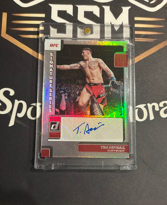 Tom Aspinall Signature Series Silver Auto UFC Card 2023 Donruss