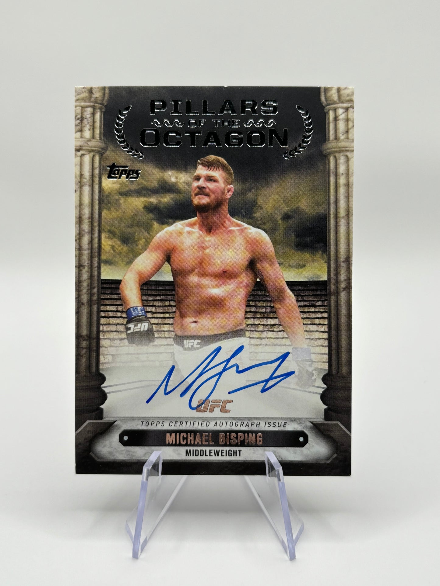2024 Knockout UFC MICHAEL BISPING Pillars Of The Octagon On-Card Auto UFC Card