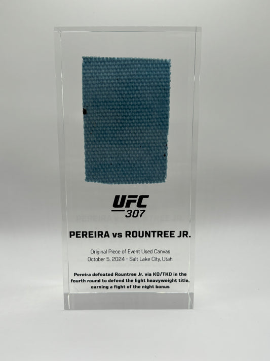 UFC 307 Pereira VS Rountree Jr Event Used Canvas In Acrylic