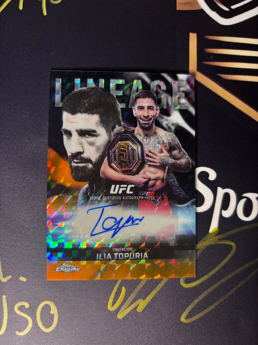 Ilia Topuria 2026 Topps chrome Lineage Auto /25 UFC Card