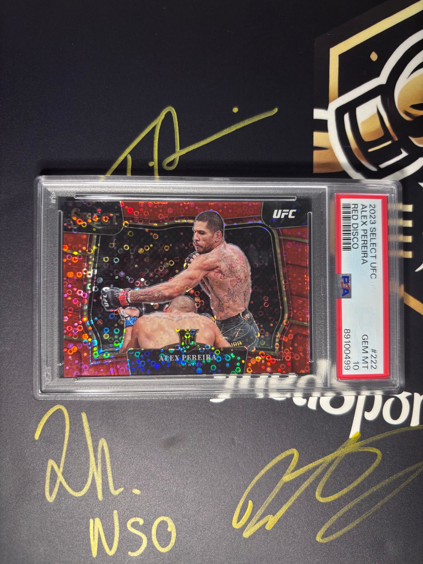 Alex Pereira Rookie Red Disco Prizm /99 PSA 10 2023 Select Panini UFC Card