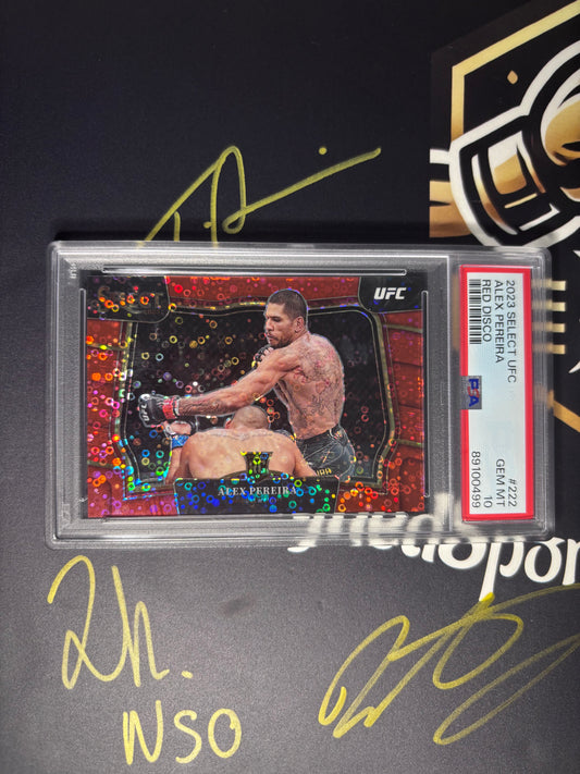Alex Pereira Rookie Red Disco Prizm /99 PSA 10 2023 Select Panini UFC Card